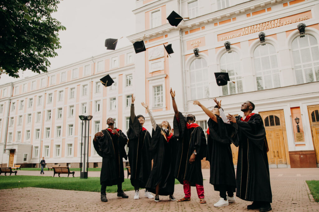 students graduating